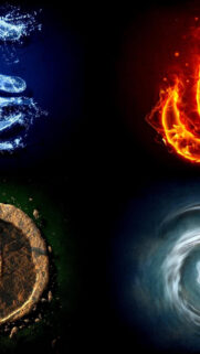 Elemental Four Elements Abstract Art 4K Mobile Wallpaper