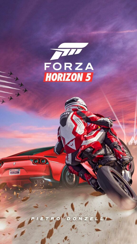 Ducati Motorbike and Ferrari Racing Mobile Wallpaper
