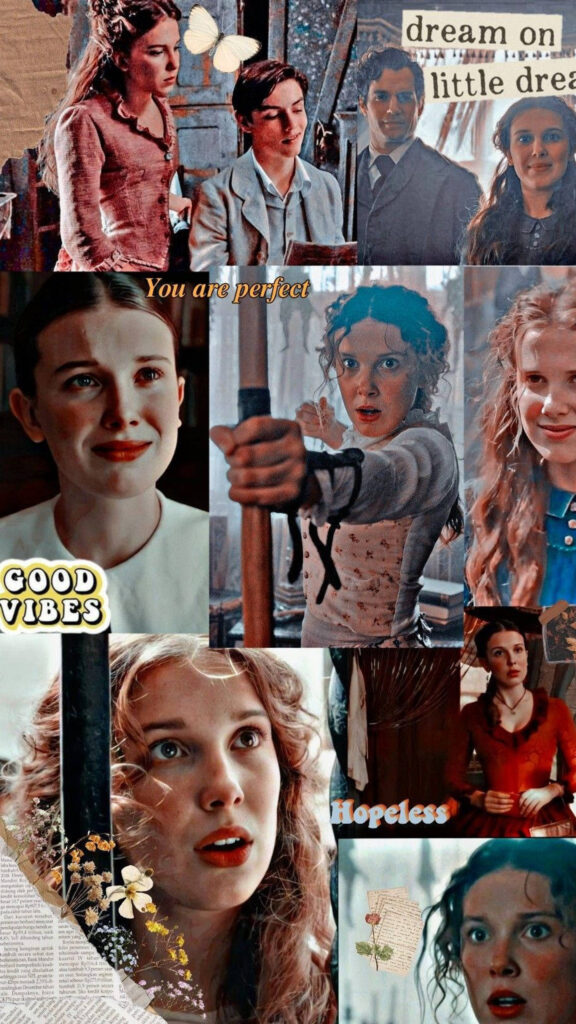 Enola Holmes Aesthetic Collage Mobile Wallpaper