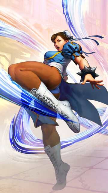 Chun-Li Street Fighter Combat Action Mobile Wallpaper