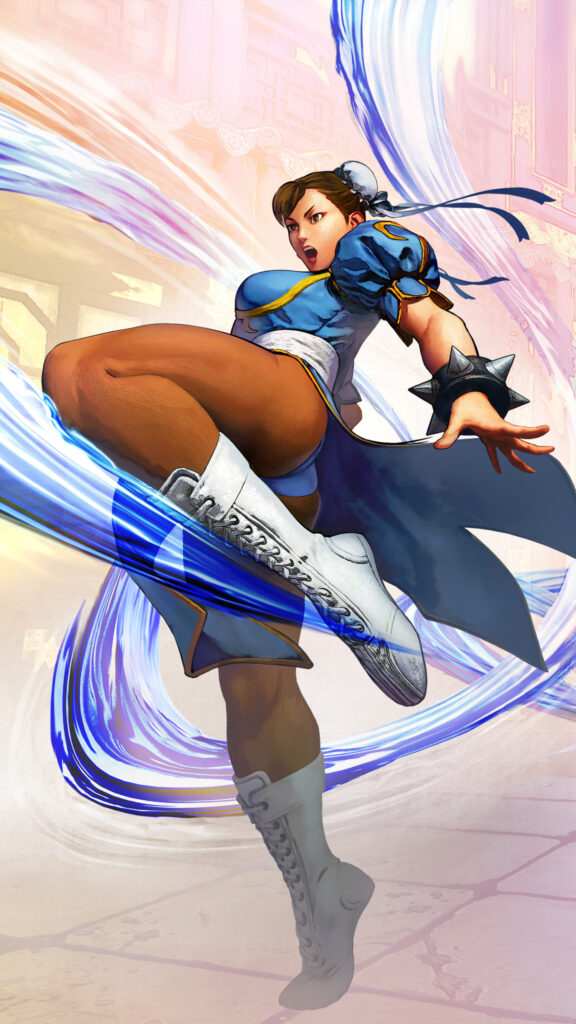 Chun-Li Street Fighter Combat Action Mobile Wallpaper