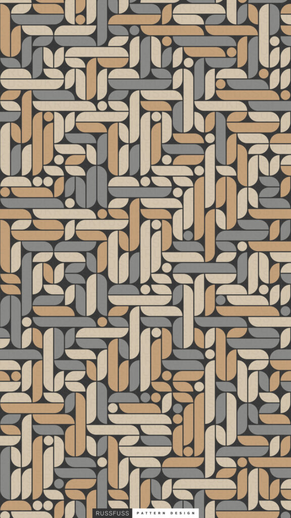 Abstract Geometric Mid-Century Modern Pattern Mobile Wallpaper
