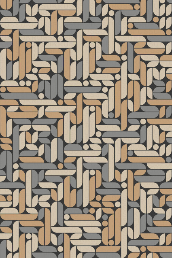 Abstract Geometric Mid-Century Modern Pattern Mobile Wallpaper