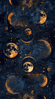 Mystical Moon Phases and Celestial Energy Spiritual Wallpaper