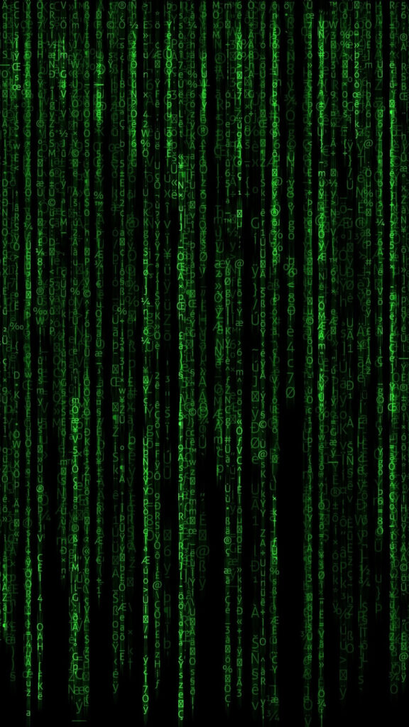 Digital Rain Matrix Theme Aesthetic Mobile Wallpaper