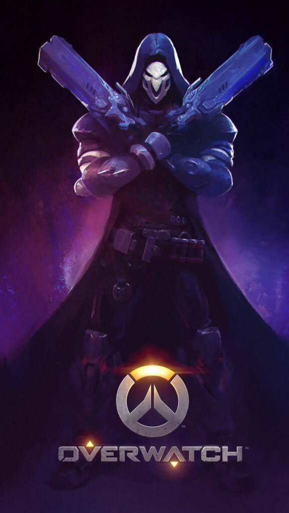 Reaper from Overwatch Hero Portrait Mobile Wallpaper