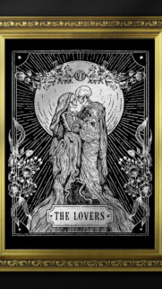 The Lovers Tarot Card Mystical Gothic Aesthetic Art Wallpaper