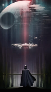 Darth Vader Watching Millennium Falcon Mobile Wallpaper