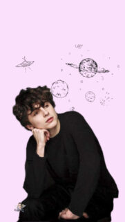 Aesthetic Timothée Chalamet Space Themed Mobile Wallpaper