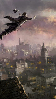 Victorian Skyward Leap Mobile Wallpaper