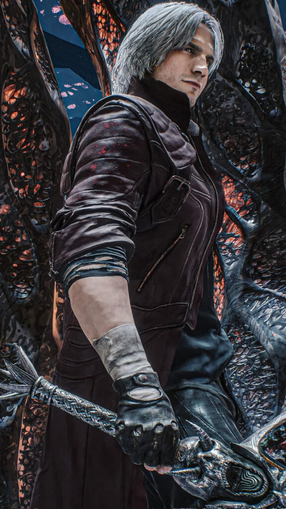 Dante Devil May Cry 5 Action Hero Phone Wallpaper