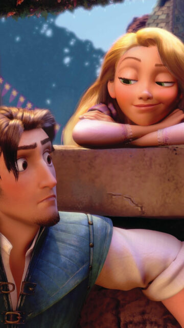 Disney Tangled Rapunzel and Flynn Rider Mobile Wallpaper