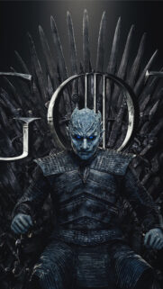 Night King on the Iron Throne 4K Mobile Wallpaper