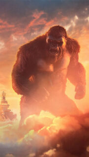 Giant Ape Standing in Clouds Mobile Wallpaper