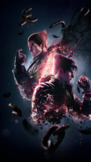 Kazuya and Jin Mishima Tekken 8 Portrait Mobile Wallpaper