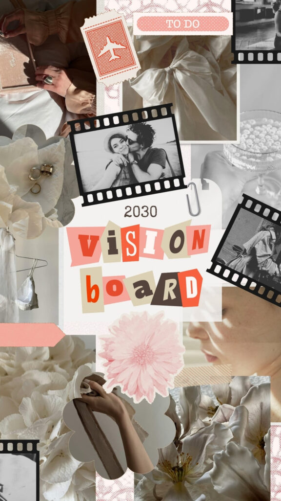 2030 Aesthetic Vision Board Collage for Successful Manifestation Wallpaper