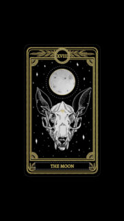 The Moon Tarot Card Gothic Skull Aesthetic Spiritual Wallpaper