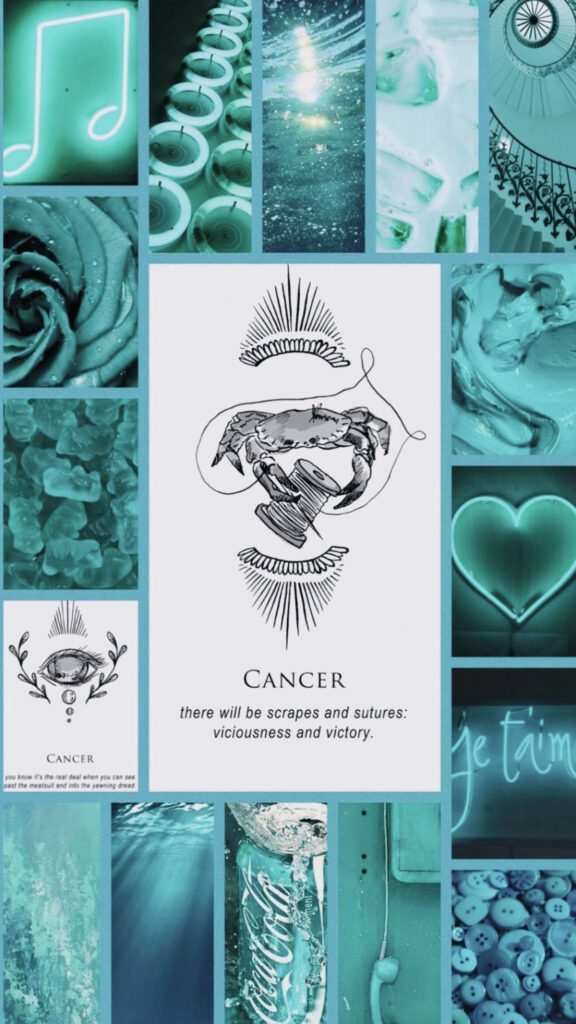 Cancer Zodiac Aesthetic Collage: Water Sign Personality and Horoscope Wallpaper