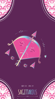 Sagittarius Zodiac Sign Aesthetic Archer and Fire Symbol Wallpaper