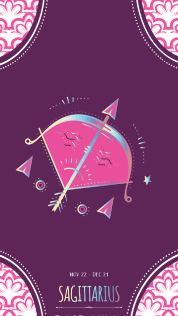 Sagittarius Zodiac Sign Aesthetic Archer and Fire Symbol Wallpaper