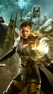 Fantasy Elf Warrior Casting Magic Mobile Wallpaper