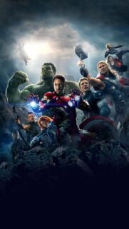 Avengers Age of Ultron Cinematic Ensemble Mobile Wallpaper