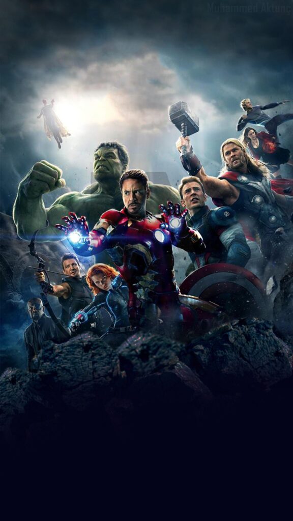 Avengers Age of Ultron Cinematic Ensemble Mobile Wallpaper