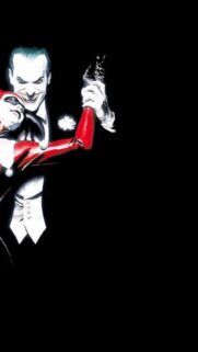 Joker and Harley Quinn Dancing in Formal Wear Mobile Wallpaper