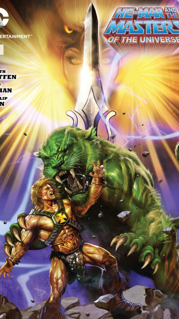 He-Man and Battle Cat Fantasy Action Mobile Wallpaper