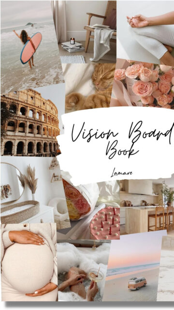 Aesthetic Vision Board for Manifestation and Life Goals Wallpaper