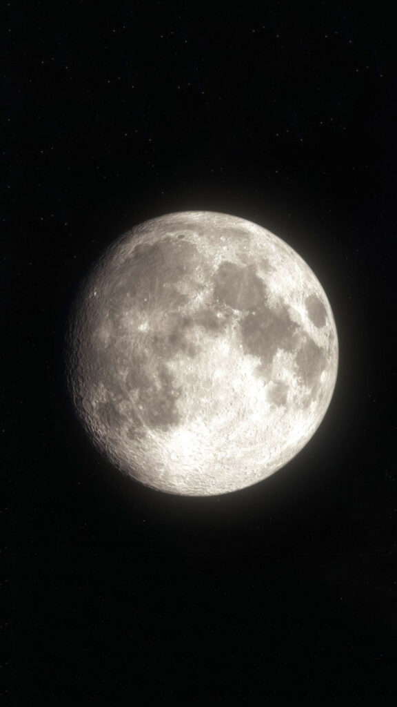 Waning Gibbous Moon Phase Spiritual Energy 4K Phone Wallpaper