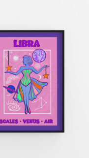 Cosmic Libra Zodiac Balance and Venus Energy Aesthetic Wallpaper