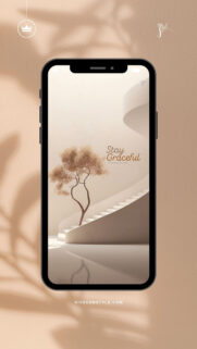 Minimalist Interior Staircase with Tree Mobile Wallpaper