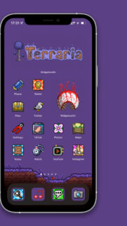 Terraria Themed Custom iOS Home Screen Mobile Wallpaper