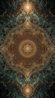 Golden Mandala Sacred Geometry Zen Energy Aesthetic Wallpaper