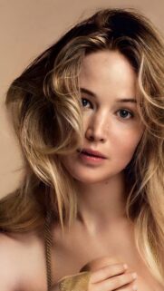 Jennifer Lawrence Elegant Close Up Portrait Mobile Wallpaper