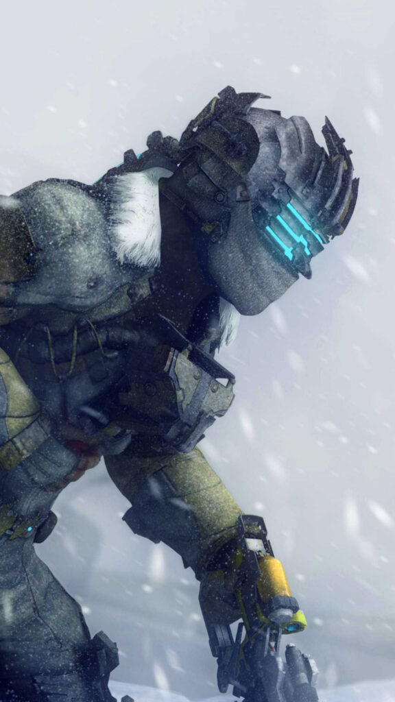 Isaac Clarke Dead Space 3 Snowstorm Action Mobile Wallpaper