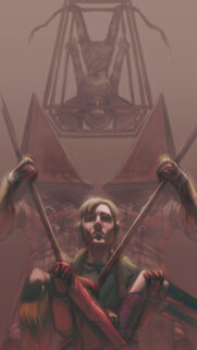 Silent Hill James Sunderland and Pyramid Head Mobile Wallpaper