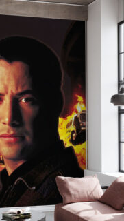 Keanu Reeves Burning Bus Movie Scene Cinematic Phone Wallpaper