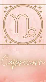 Capricorn Zodiac Sign Symbol and Ambition Astrology Aesthetic Wallpaper