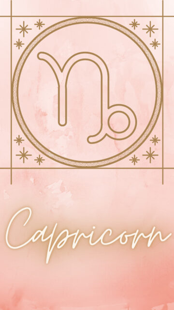 Capricorn Zodiac Sign Symbol and Ambition Astrology Aesthetic Wallpaper
