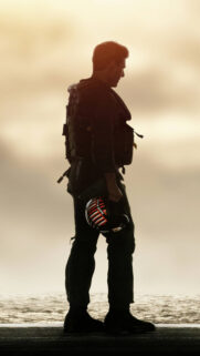 Top Gun Maverick Silhouette Mobile Wallpaper