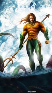 Jason Momoa as Aquaman Digital Art Mobile Wallpaper