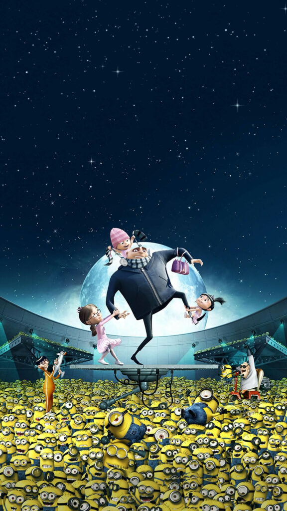 Despicable Me Gru and Minions Mobile Wallpaper