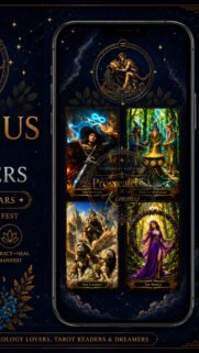 Aquarius Zodiac and Tarot Card Aesthetic Spiritual Mobile Wallpaper
