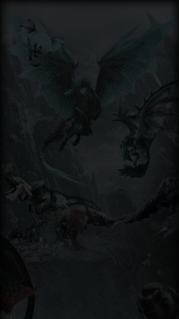 Monster Hunter Wilds Epic Creature Conflict Mobile Wallpaper