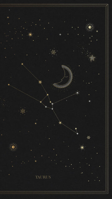 Minimalist Taurus Constellation Art Zodiac Aesthetic Wallpaper