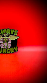 Grogu Always Hungry Pin Mobile Wallpaper