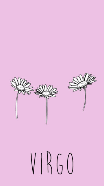 Minimalist Virgo Botanical Aesthetic Zodiac Art Phone Wallpaper