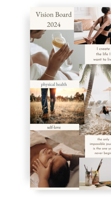 Manifest Your Dreams 2024 Aesthetic Vision Board Inspiration Wallpaper